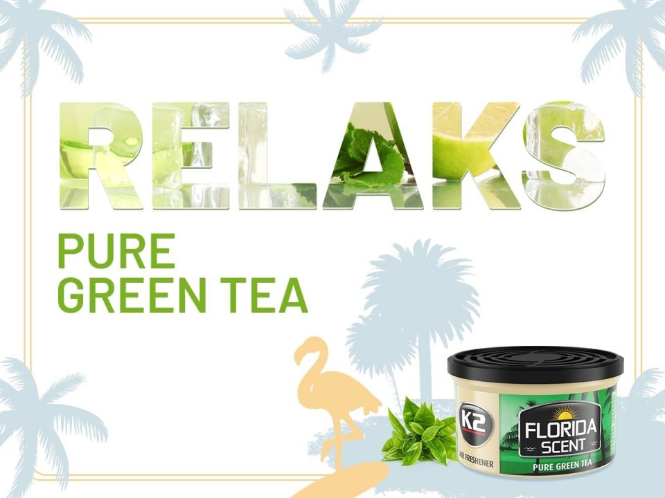 K2 FLORIDA SCENT PURE GREEN TEA  Rahatlatıcı Yeşil Çay Aromlı Araç Kokusu