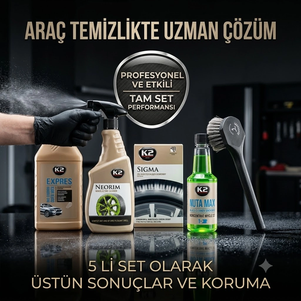 Profesyonel Araç Bakım & Detaylı Temizlik 5’li Set