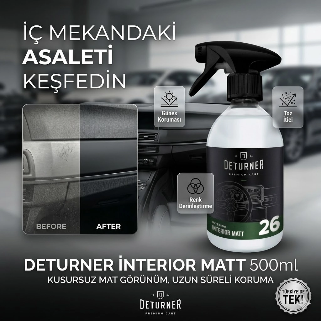 Deturner Interior Matt 1 LT mat görünüm iç mekan plastik vinil kauçuk koruyucu