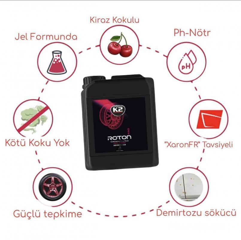 K2 Roton Pro 5L Demirtozu Sökücü Jel Ph Nötr