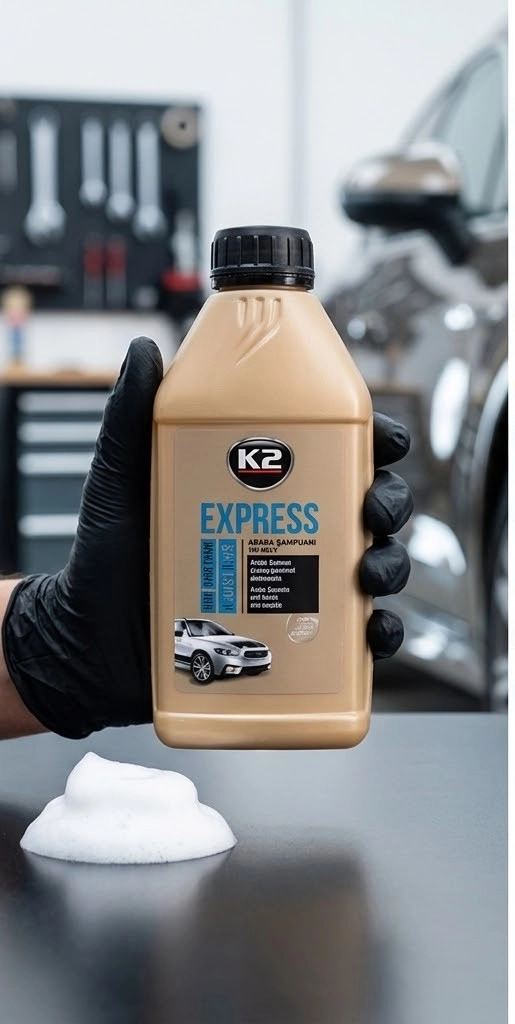 K2 Express Konsantre Yüksek Köpüklü Cilalı Oto Şampuanı 500 ml