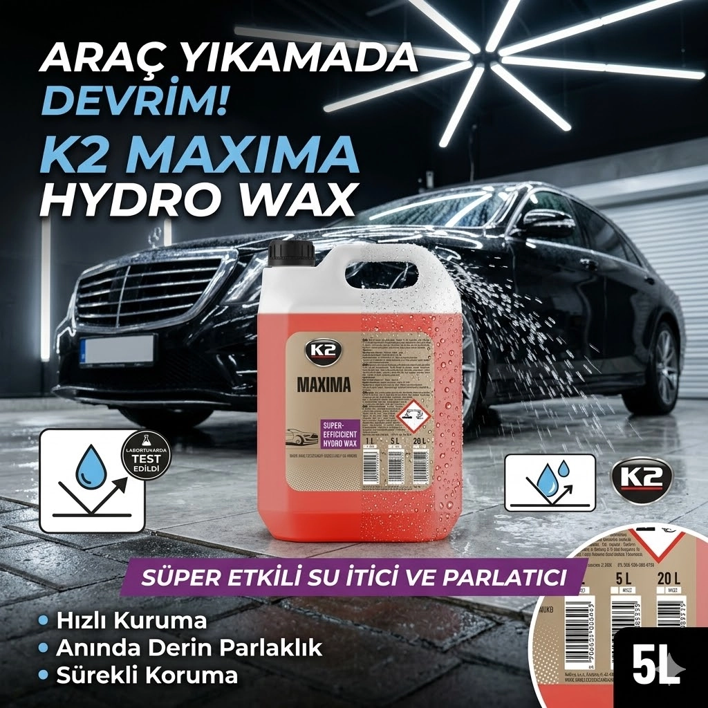K2 Maxima Wet Coat Hızlı Cila ( Islak -Kuru ) 5 Litre