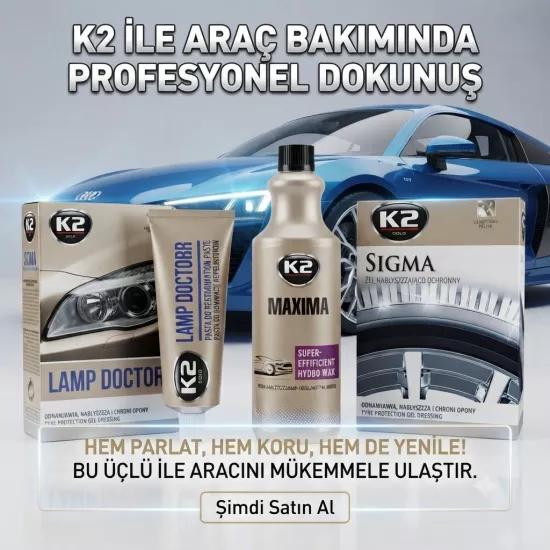 K2 Profesyonel Far, Boya ve Lastik Bakım Üçlü Kampanya Seti