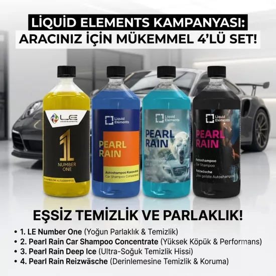 Aracınız İçin Profesyonel Alman Teknolojisi: Liquid Elements 4’lü Şampuan Seti!