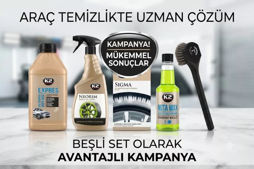 Profesyonel Araç Bakım & Detaylı Temizlik 5’li Set