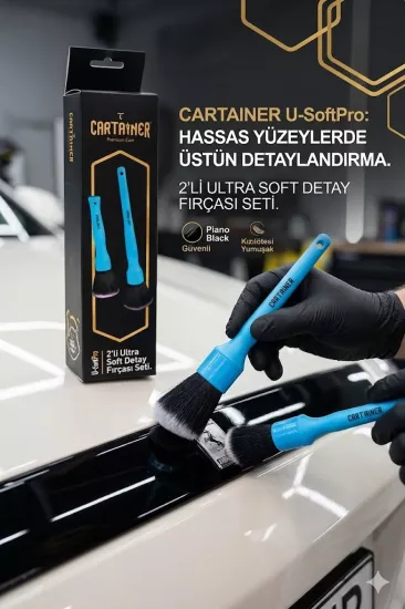 CARTAINER U-SOFTPRO 2’Lİ ULTRA YUMUŞAK DETAY FIRÇASI SETİ