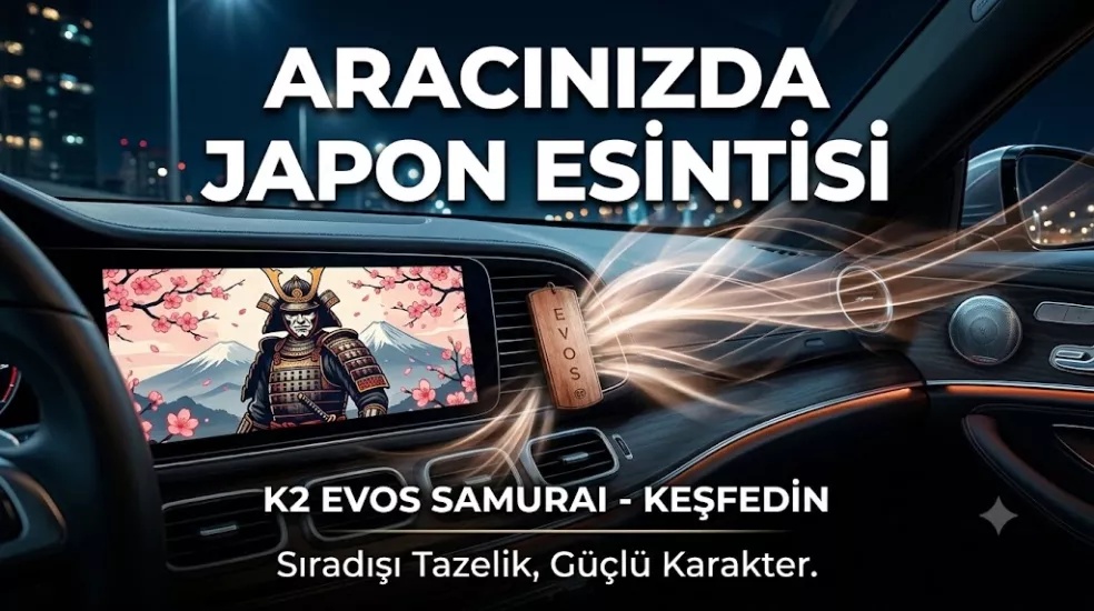 K2 EVOS SAMURAI Ahşap asma araç parfümü