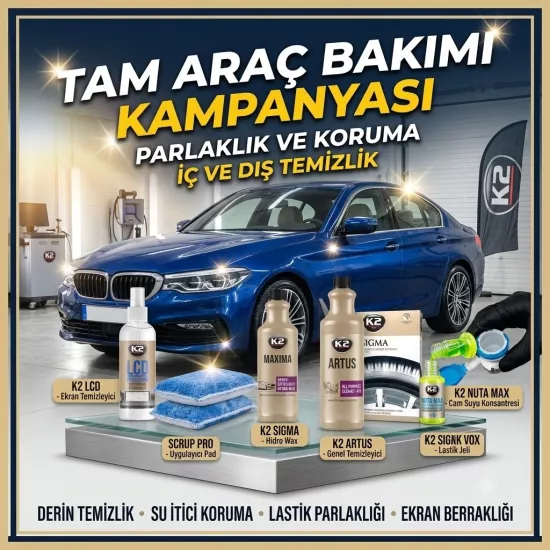 K2 Profesyonel Araç Bakım Seti ile Aracınız İlk Günkü Gibi Parlasın!