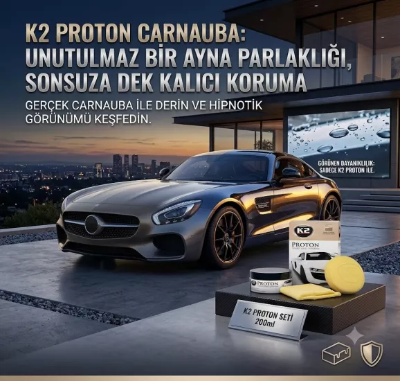 K2 Proton Carnauba Wax Hızlı ve Kalıcı Boya Koruma Seti (200 ml)