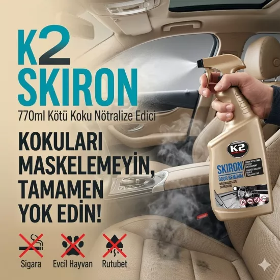 K2 SKIRON Kötü Koku Nötralize Edici (770ml) – Kokuları Maskelemeyin, Tamamen Yok Edin!