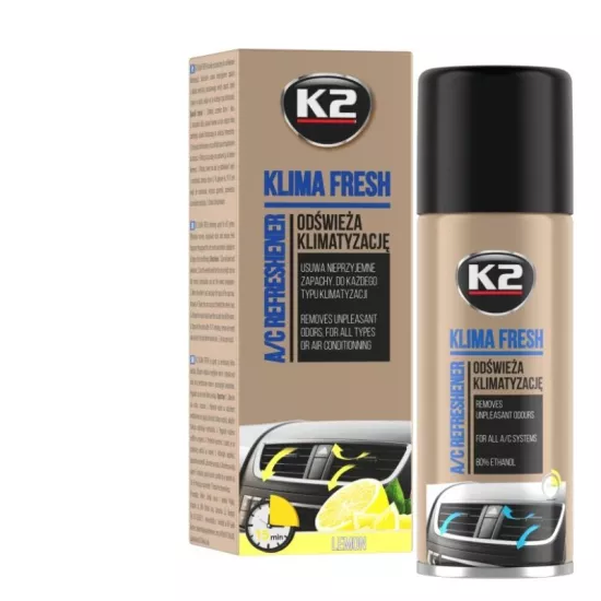 K2 KLIMA FRESH Lemon(limon aromalı) Klima Koku Giderici 150 ML