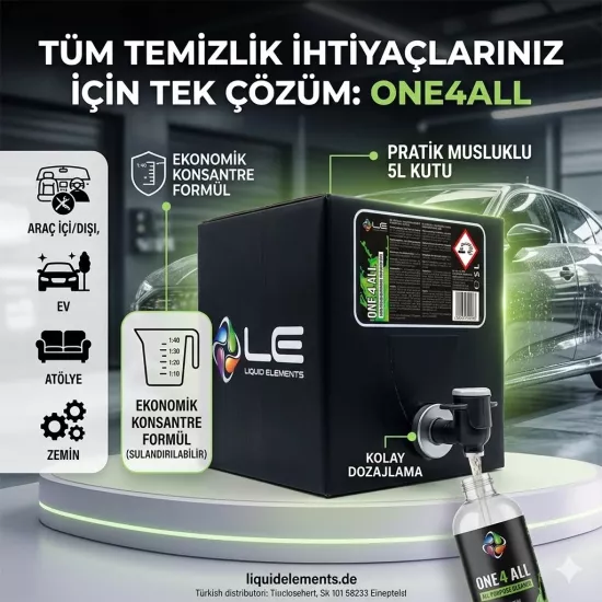Liquid Elements ONE4ALL All Purpose Cleaner Genel Temizleyici 5 Litre ( Musluklu )