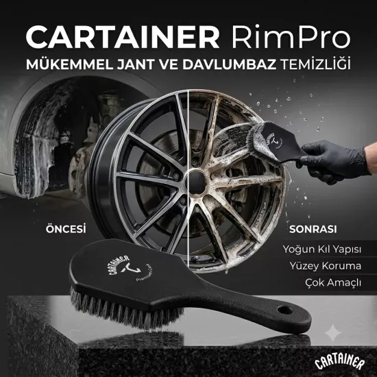 Cartainer RimPro Premium Jant Yüzeyi ve Davlumbaz Temizleme Fırçası